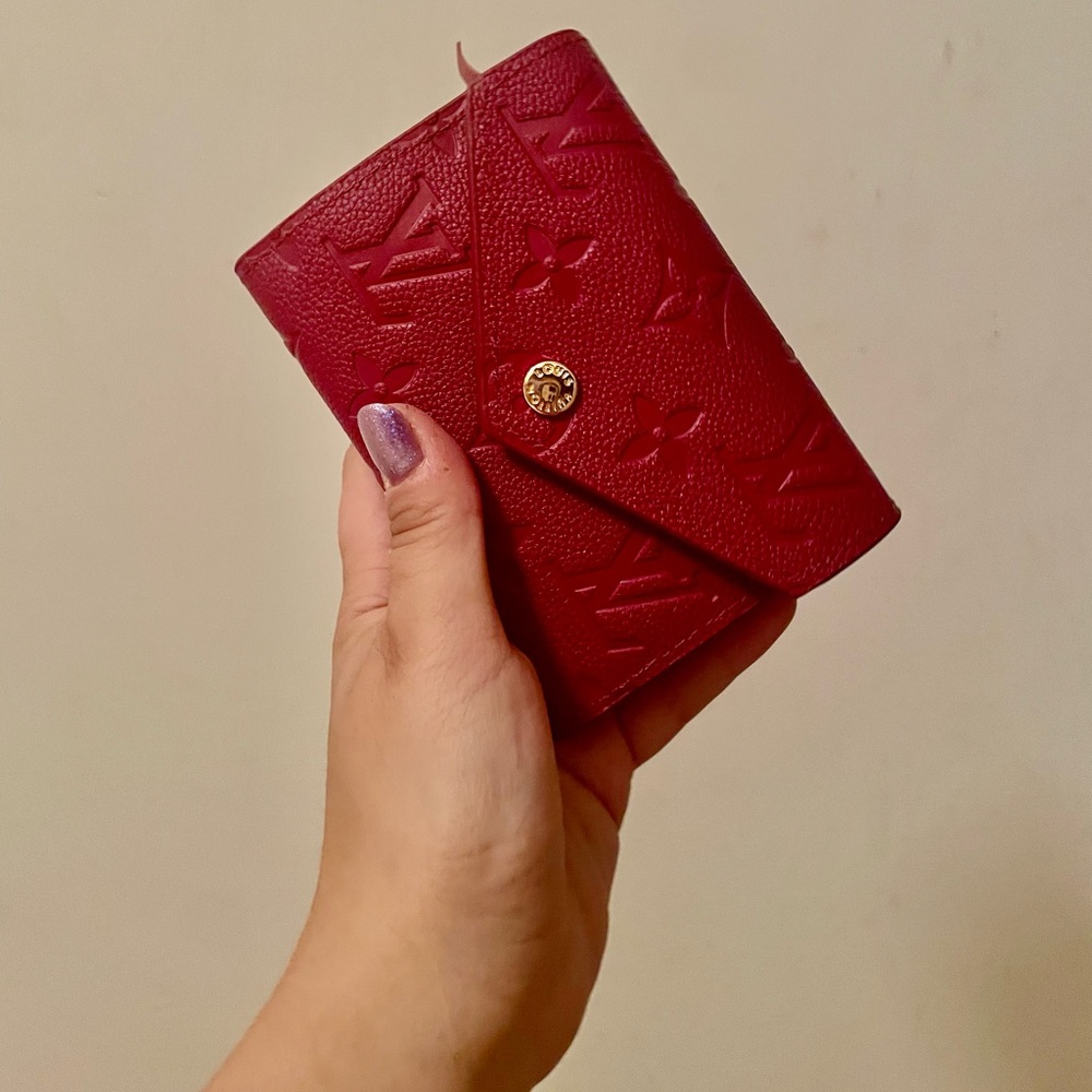 Louis Vuitton Red Embossed Wallet